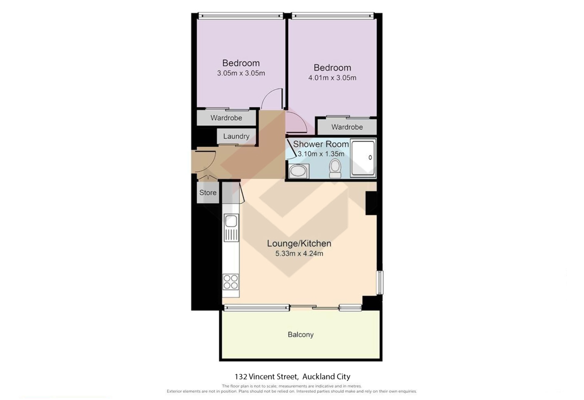 Floorplan | 132 Vincent Street, City Centre | Apartment Specialists