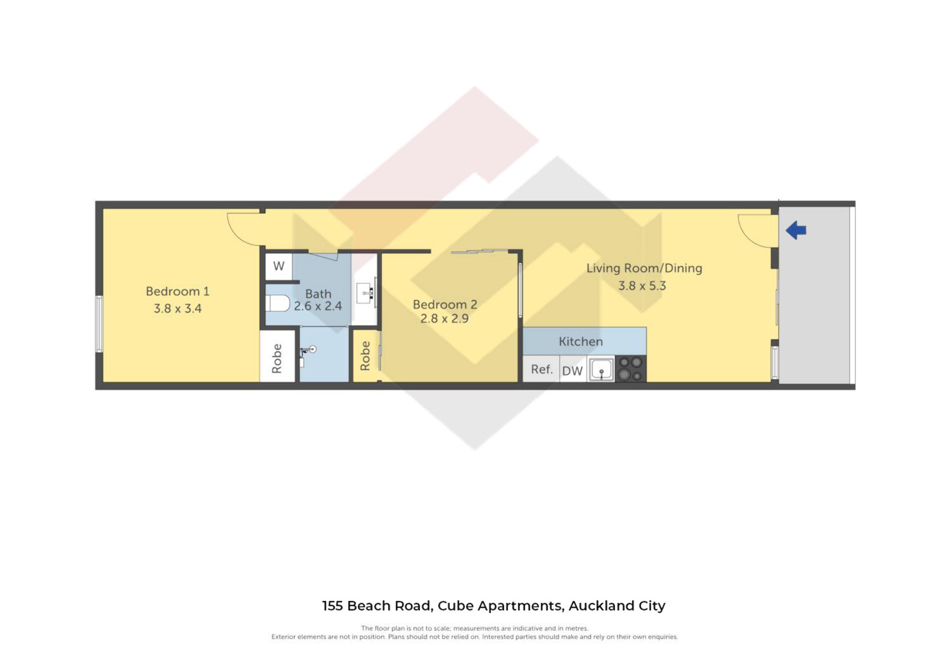 Floorplan | 155 Beach Road, City Centre | Apartment Specialists
