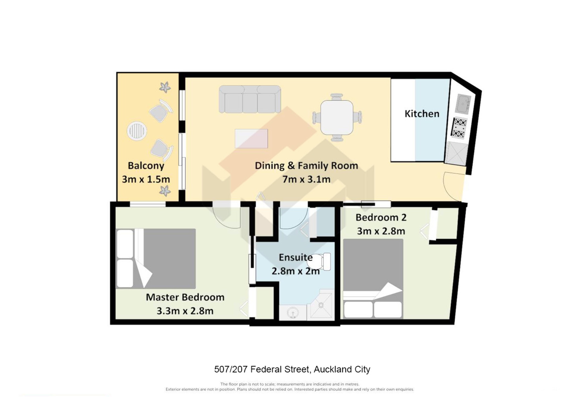 Floorplan | 207 Federal Street, City Centre | Apartment Specialists
