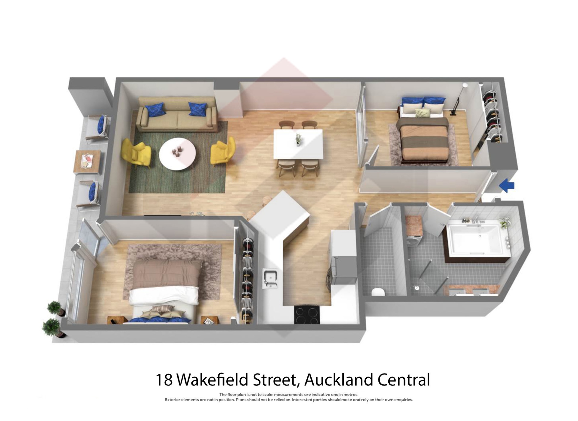 Floorplan | 18 Wakefield Street, City Centre | Apartment Specialists